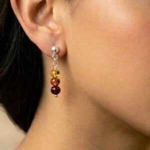 Aretes Terrasol de Ámbar Báltico con plata Esterlina Ley .925
