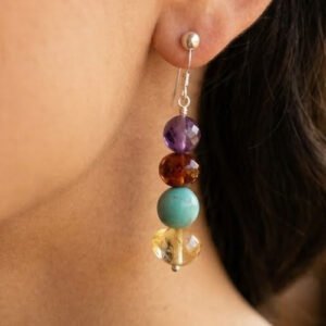 Aretes Armonía de Ámbar Báltico con plata Ley .925