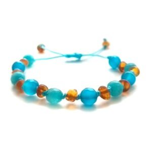 Pulsera bebé/dentición ámbar báltico Cielo, Sol y Calma