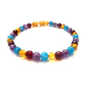 Pulsera bebé/dentición ámbar báltico Atrapasueños de Luz y Color