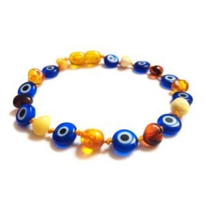 Pulsera bebé/dentición ámbar báltico Ojos de Luz y Protección