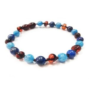 Pulsera bebé/dentición ámbar báltico Canto de Mar Vibrante
