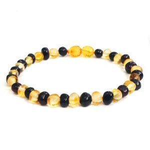 Pulsera bebé/dentición ámbar báltico Luz Ancestral