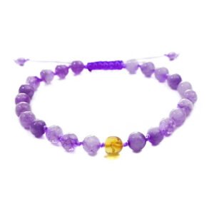 Pulsera Unisex Juvenil/Adulto modelo Escudo de Sol Amatista