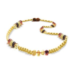 Collar Unisex ámbar báltico VIBRA DIVINA DORADO CELESTIAL