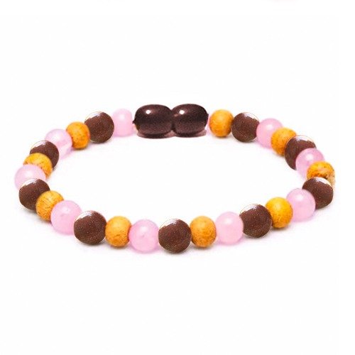 Pulsera bebé entretejida con ámbar báltico AMOR PROPIO Y BALANCE HOLÍSTICO