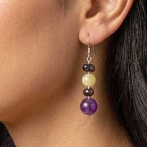 Aretes Triada Sagrada de Ámbar Báltico con plata Esterlina Ley .925
