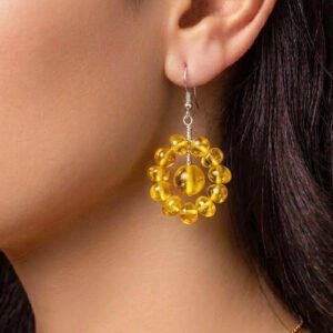 Aretes Espiral de tiempo, luz y equilibrio, de Ámbar Báltico con plata Ley .925